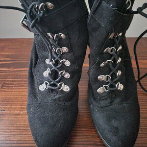 Charlotte Russe Velvet Ankle Boots Size 8